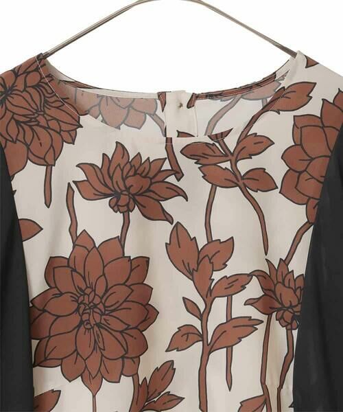 HIROKO BIS GRANDE / ヒロコビス グランデ チュニック | 【大きいサイズ】幾何フラワー切り替えデザインチュニック /洗える | 詳細10