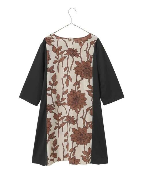 HIROKO BIS GRANDE / ヒロコビス グランデ チュニック | 【大きいサイズ】幾何フラワー切り替えデザインチュニック /洗える | 詳細9
