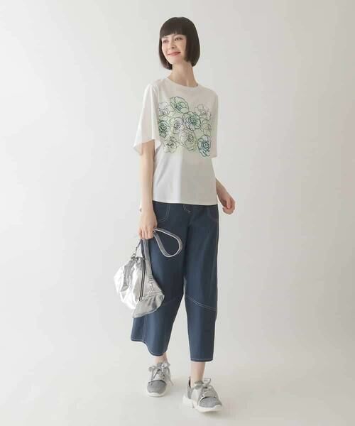 HIROKO BIS GRANDE / ヒロコビス グランデ その他パンツ | 【大きいサイズ】リネンライクストレッチ八分丈パンツ /洗える | 詳細12