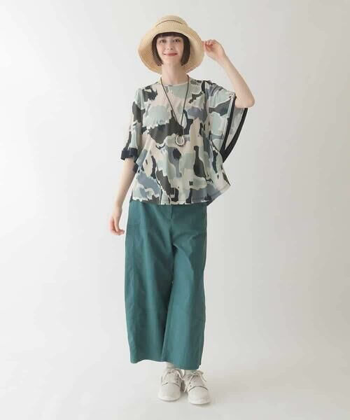 HIROKO BIS GRANDE / ヒロコビス グランデ その他パンツ | 【大きいサイズ】リネンライクストレッチ八分丈パンツ /洗える | 詳細20