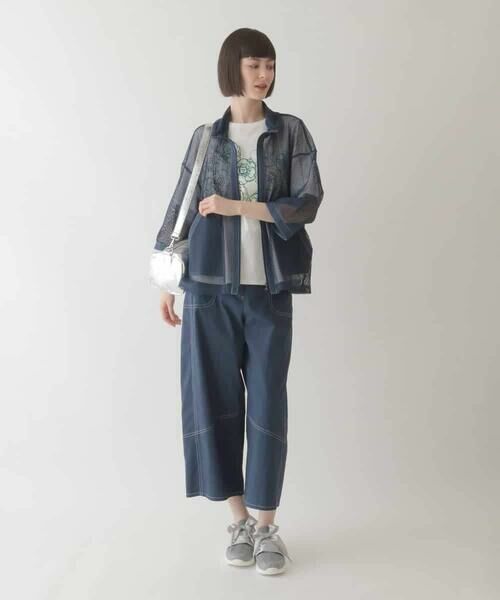 HIROKO BIS GRANDE / ヒロコビス グランデ その他パンツ | 【大きいサイズ】リネンライクストレッチ八分丈パンツ /洗える | 詳細30