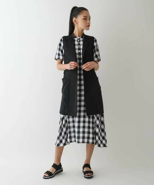 HIROKO BIS GRANDE / ヒロコビス グランデ ベスト | 【大きいサイズ/接触冷感/UVカット/吸汗速乾】サイドメッシュデザインジレ /洗濯機で洗える | 詳細16