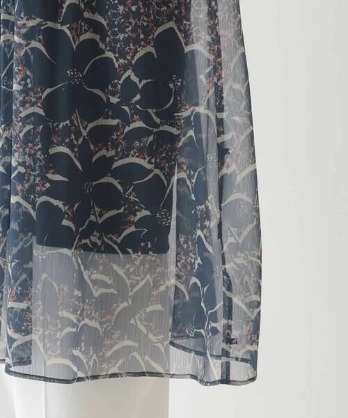 HIROKO BIS GRANDE / ヒロコビス グランデ シャツ・ブラウス | 【大きいサイズ/ボウタイ付き】楊柳シフォンフラワープリントブラウス /洗える | 詳細7