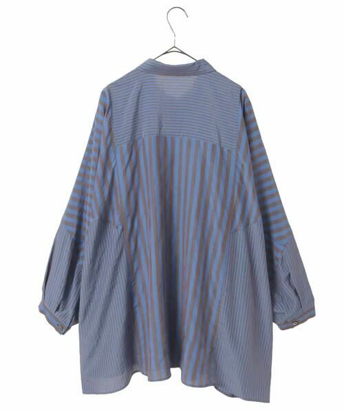 HIROKO BIS GRANDE / ヒロコビス グランデ シャツ・ブラウス | 【大きいサイズ】ストライプパターンデザインブラウス /洗える | 詳細10