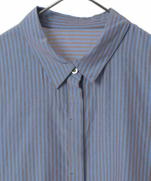 HIROKO BIS GRANDE / ヒロコビス グランデ シャツ・ブラウス | 【大きいサイズ】ストライプパターンデザインブラウス /洗える | 詳細11