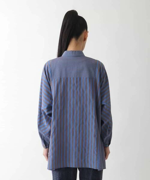 HIROKO BIS GRANDE / ヒロコビス グランデ シャツ・ブラウス | 【大きいサイズ】ストライプパターンデザインブラウス /洗える | 詳細18