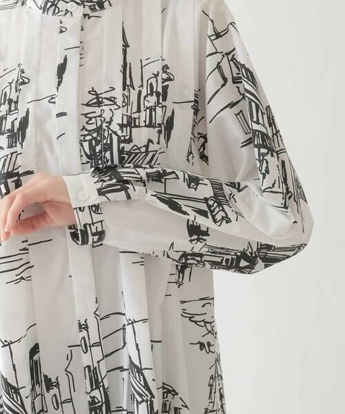 HIROKO BIS GRANDE / ヒロコビス グランデ シャツ・ブラウス | 【大きいサイズ】アートプリントタックデザインブラウス /洗える | 詳細10