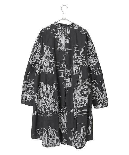 HIROKO BIS GRANDE / ヒロコビス グランデ シャツ・ブラウス | 【大きいサイズ】アートプリントタックデザインブラウス /洗える | 詳細13