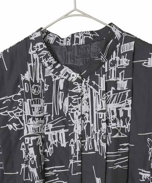 HIROKO BIS GRANDE / ヒロコビス グランデ シャツ・ブラウス | 【大きいサイズ】アートプリントタックデザインブラウス /洗える | 詳細14