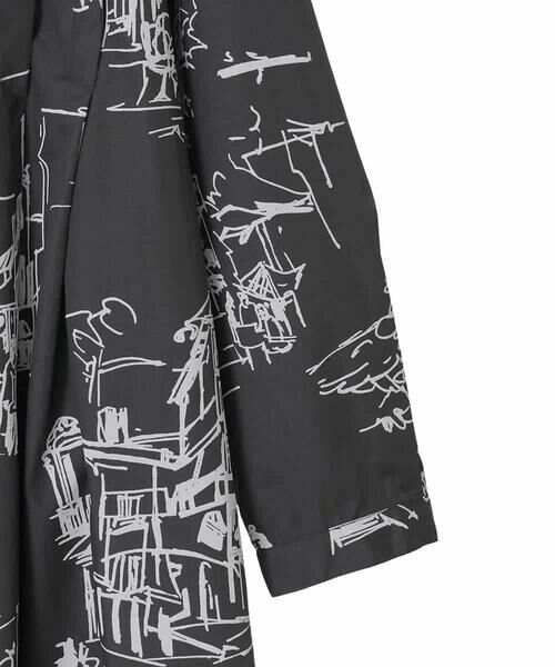 HIROKO BIS GRANDE / ヒロコビス グランデ シャツ・ブラウス | 【大きいサイズ】アートプリントタックデザインブラウス /洗える | 詳細15
