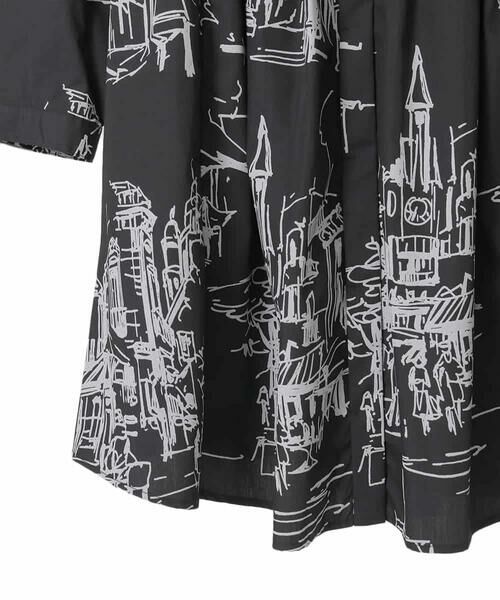 HIROKO BIS GRANDE / ヒロコビス グランデ シャツ・ブラウス | 【大きいサイズ】アートプリントタックデザインブラウス /洗える | 詳細17