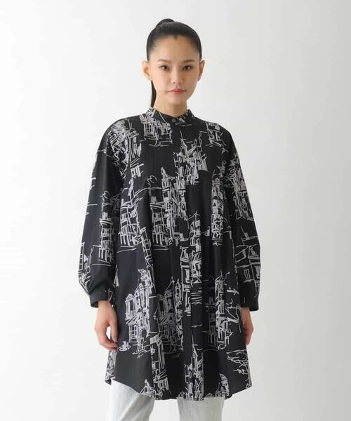 HIROKO BIS GRANDE / ヒロコビス グランデ シャツ・ブラウス | 【大きいサイズ】アートプリントタックデザインブラウス /洗える | 詳細19