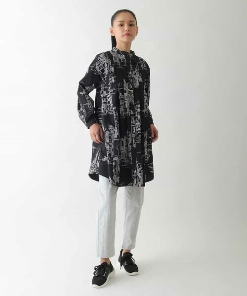 HIROKO BIS GRANDE / ヒロコビス グランデ シャツ・ブラウス | 【大きいサイズ】アートプリントタックデザインブラウス /洗える | 詳細23