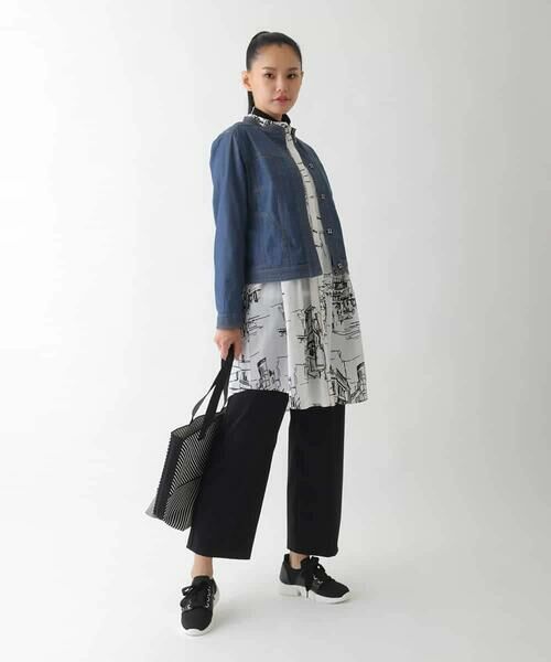 HIROKO BIS GRANDE / ヒロコビス グランデ シャツ・ブラウス | 【大きいサイズ】アートプリントタックデザインブラウス /洗える | 詳細26