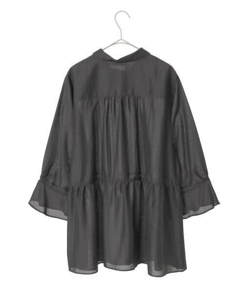 HIROKO BIS GRANDE / ヒロコビス グランデ シャツ・ブラウス | 【大きいサイズ】ピンタックギャザー切り替えシアーブラウス /洗濯機で洗える | 詳細11