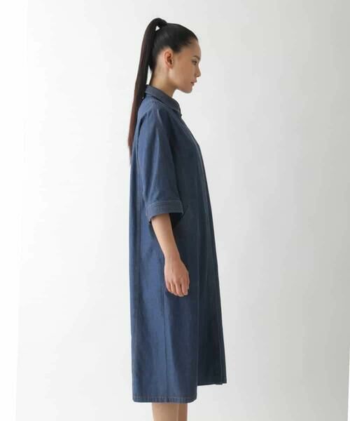 HIROKO BIS GRANDE / ヒロコビス グランデ ロング・マキシ丈ワンピース | 【大きいサイズ】ステッチポイントデニムワンピース /洗える | 詳細2
