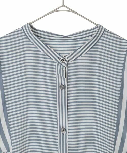 HIROKO BIS GRANDE / ヒロコビス グランデ ロング・マキシ丈ワンピース | 【大きいサイズ】ストライプパターン切り替えデザインワンピース /洗える | 詳細2