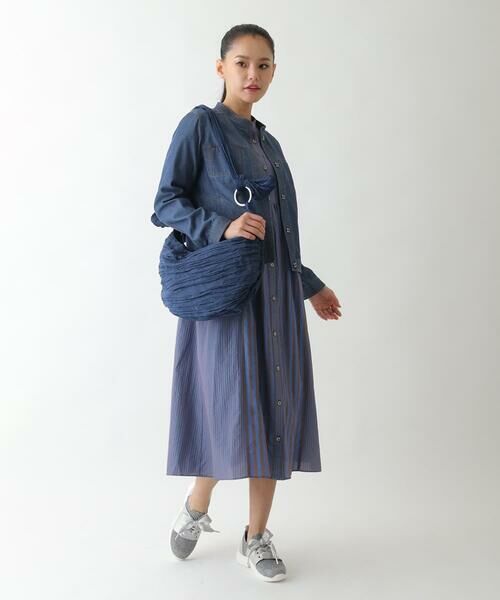 HIROKO BIS GRANDE / ヒロコビス グランデ ロング・マキシ丈ワンピース | 【大きいサイズ】ストライプパターン切り替えデザインワンピース /洗える | 詳細20