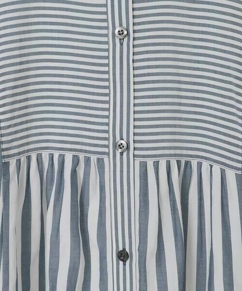 HIROKO BIS GRANDE / ヒロコビス グランデ ロング・マキシ丈ワンピース | 【大きいサイズ】ストライプパターン切り替えデザインワンピース /洗える | 詳細6