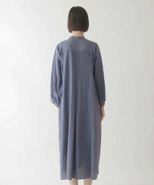 HIROKO BIS GRANDE / ヒロコビス グランデ ロング・マキシ丈ワンピース | 【大きいサイズ】ストライプパターン切り替えデザインワンピース /洗える | 詳細23