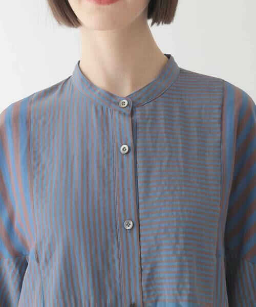 HIROKO BIS GRANDE / ヒロコビス グランデ ロング・マキシ丈ワンピース | 【大きいサイズ】ストライプパターン切り替えデザインワンピース /洗える | 詳細24