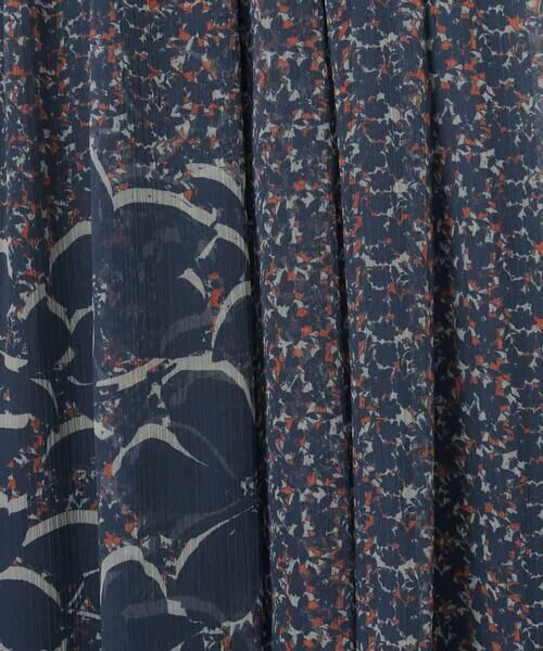 HIROKO BIS GRANDE / ヒロコビス グランデ ロング・マキシ丈スカート | 【大きいサイズ】楊柳シフォンフラワープリントスカート /洗える | 詳細6