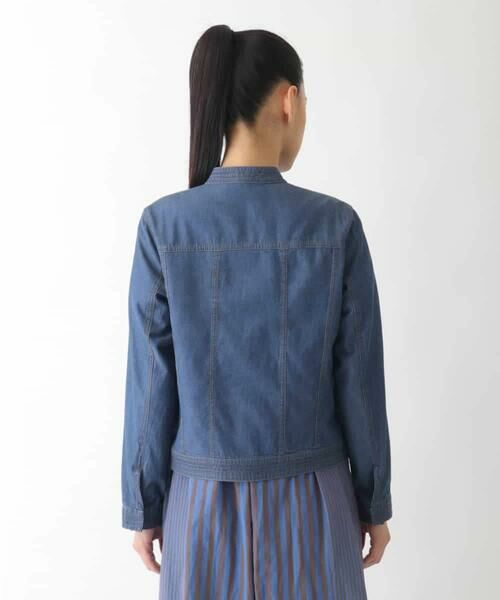 HIROKO BIS GRANDE / ヒロコビス グランデ セットアップ | 【大きいサイズ】ステッチポイントデニムジャケット /洗える | 詳細10