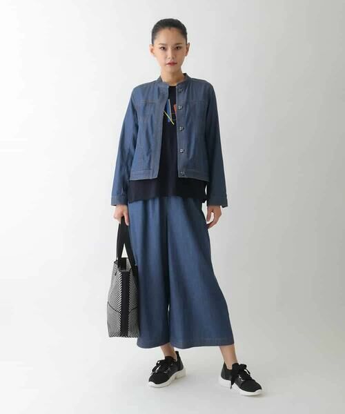 HIROKO BIS GRANDE / ヒロコビス グランデ セットアップ | 【大きいサイズ】ステッチポイントデニムジャケット /洗える | 詳細16