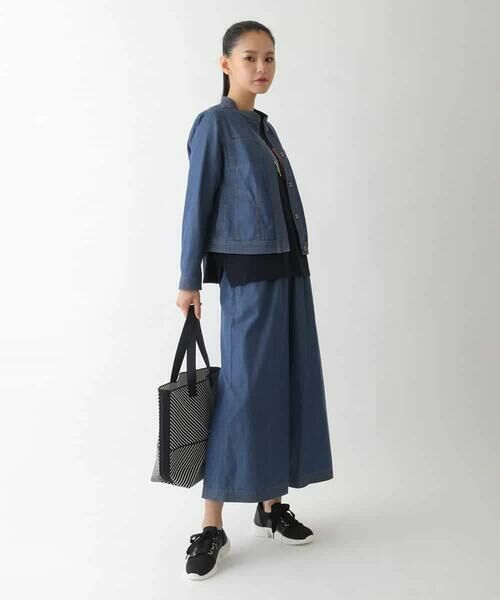 HIROKO BIS GRANDE / ヒロコビス グランデ セットアップ | 【大きいサイズ】ステッチポイントデニムジャケット /洗える | 詳細17