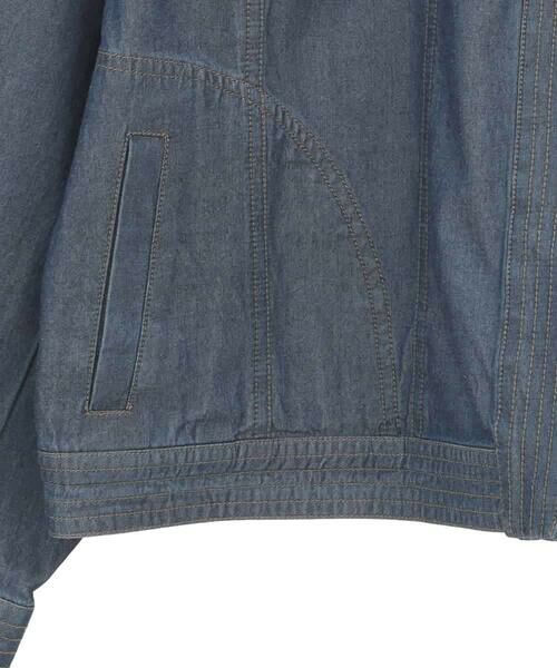 HIROKO BIS GRANDE / ヒロコビス グランデ セットアップ | 【大きいサイズ】ステッチポイントデニムジャケット /洗える | 詳細5