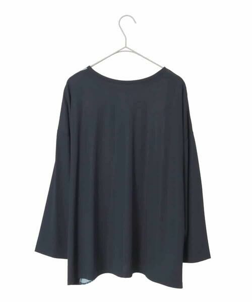 HIROKO BIS GRANDE / ヒロコビス グランデ カットソー | 【大きいサイズ】アートプリント切り替えデザインプルオーバー /洗える | 詳細1