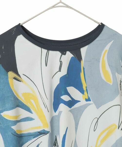 HIROKO BIS GRANDE / ヒロコビス グランデ カットソー | 【大きいサイズ】アートプリント切り替えデザインプルオーバー /洗える | 詳細2