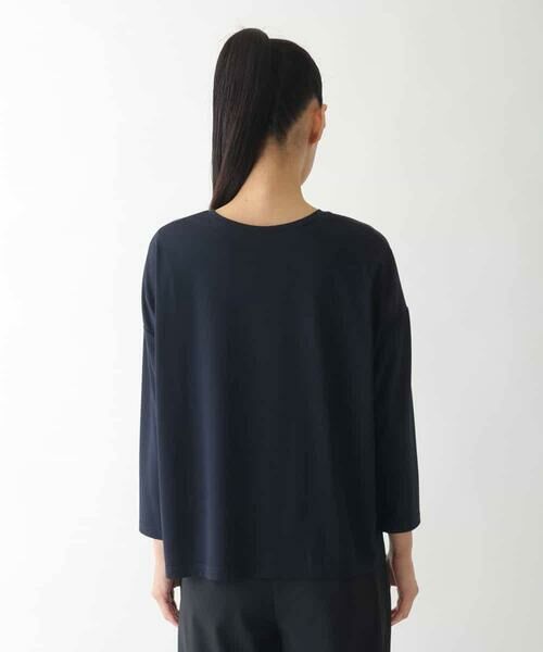 HIROKO BIS GRANDE / ヒロコビス グランデ カットソー | 【大きいサイズ】アートプリント切り替えデザインプルオーバー /洗える | 詳細8