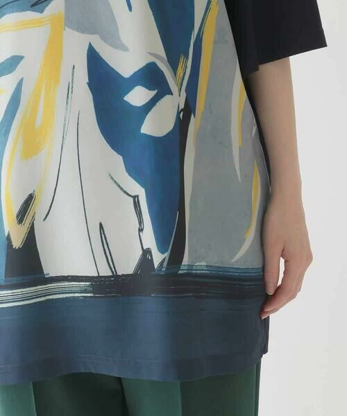 HIROKO BIS GRANDE / ヒロコビス グランデ チュニック | 【大きいサイズ】アートプリント切り替えデザインチュニック /洗える | 詳細10