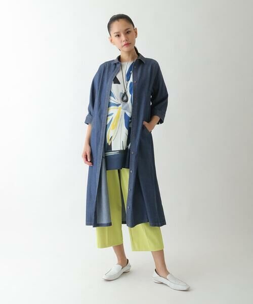 HIROKO BIS GRANDE / ヒロコビス グランデ チュニック | 【大きいサイズ】アートプリント切り替えデザインチュニック /洗える | 詳細17