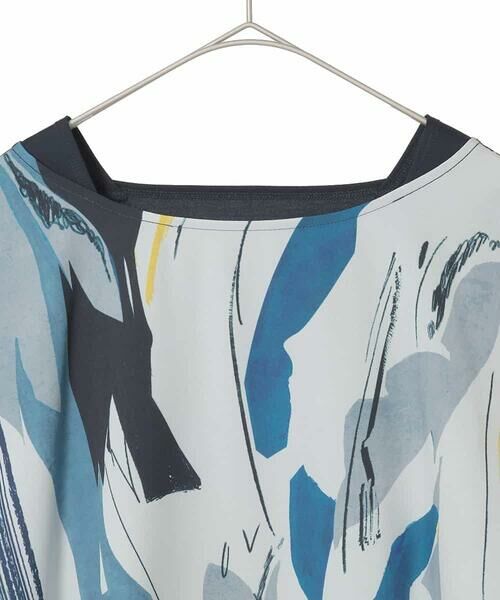 HIROKO BIS GRANDE / ヒロコビス グランデ チュニック | 【大きいサイズ】アートプリント切り替えデザインチュニック /洗える | 詳細19