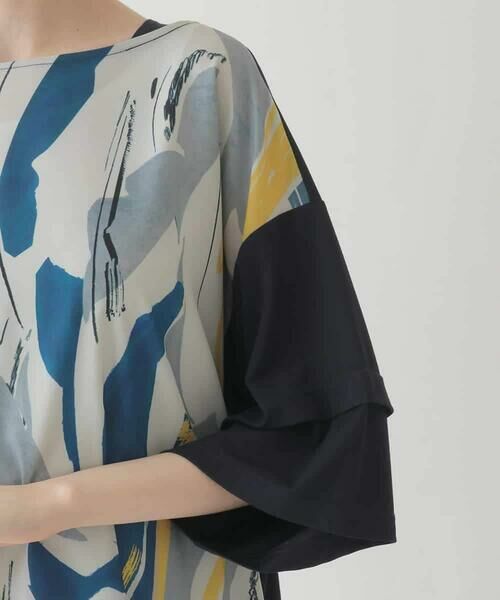 HIROKO BIS GRANDE / ヒロコビス グランデ チュニック | 【大きいサイズ】アートプリント切り替えデザインチュニック /洗える | 詳細9