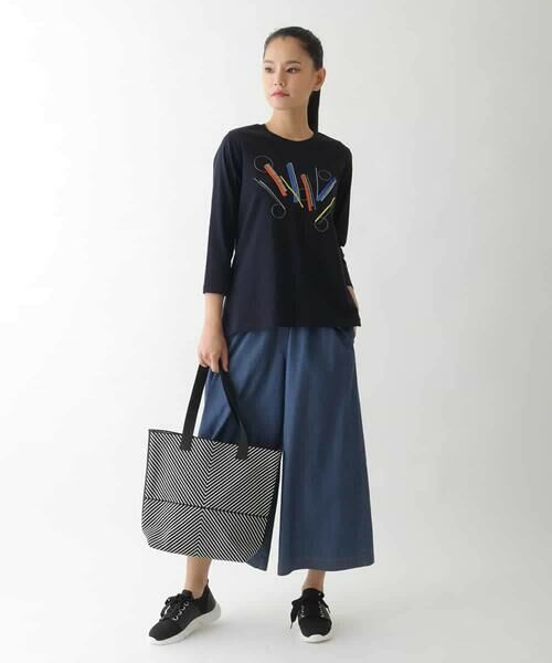 HIROKO BIS GRANDE / ヒロコビス グランデ カットソー | 【大きいサイズ】クラフト刺繍デザインカットソー /洗える | 詳細17