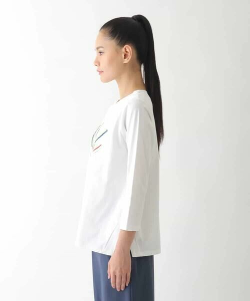 HIROKO BIS GRANDE / ヒロコビス グランデ カットソー | 【大きいサイズ】クラフト刺繍デザインカットソー /洗える | 詳細9