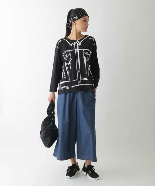 HIROKO BIS GRANDE / ヒロコビス グランデ カットソー | 【大きいサイズ】Gジャンプリントデザインプルオーバー /洗える | 詳細10