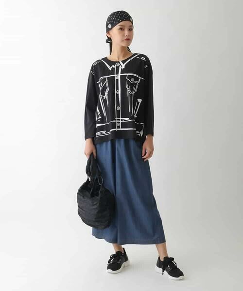 HIROKO BIS GRANDE / ヒロコビス グランデ カットソー | 【大きいサイズ】Gジャンプリントデザインプルオーバー /洗える | 詳細11