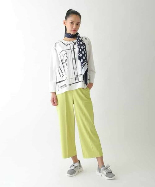 HIROKO BIS GRANDE / ヒロコビス グランデ カットソー | 【大きいサイズ】Gジャンプリントデザインプルオーバー /洗える | 詳細14