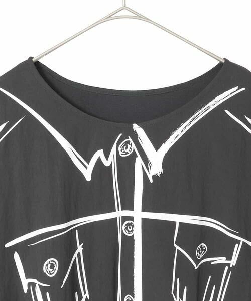 HIROKO BIS GRANDE / ヒロコビス グランデ カットソー | 【大きいサイズ】Gジャンプリントデザインプルオーバー /洗える | 詳細3