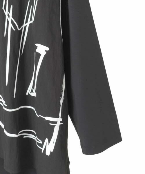 HIROKO BIS GRANDE / ヒロコビス グランデ カットソー | 【大きいサイズ】Gジャンプリントデザインプルオーバー /洗える | 詳細4