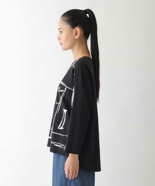 HIROKO BIS GRANDE / ヒロコビス グランデ カットソー | 【大きいサイズ】Gジャンプリントデザインプルオーバー /洗える | 詳細8