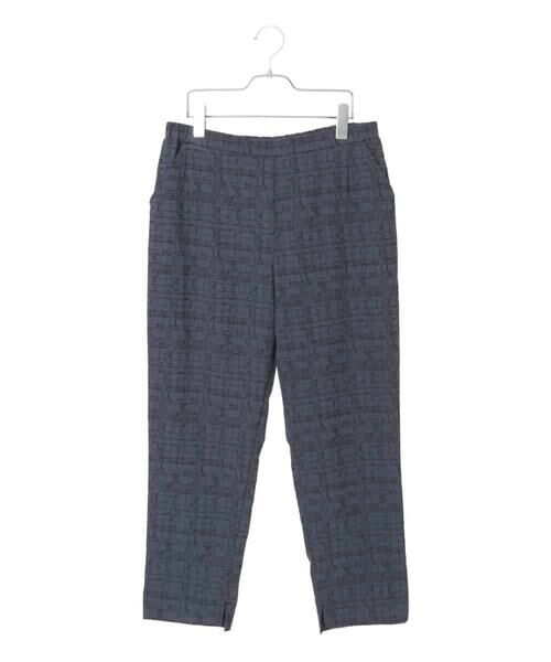 HIROKO BIS GRANDE / ヒロコビス グランデ チノ・ワークパンツ | 【大きいサイズ】アブストラクトデザインチェックパンツ /洗濯機で洗える | 詳細2