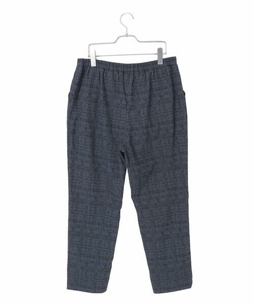 HIROKO BIS GRANDE / ヒロコビス グランデ チノ・ワークパンツ | 【大きいサイズ】アブストラクトデザインチェックパンツ /洗濯機で洗える | 詳細4