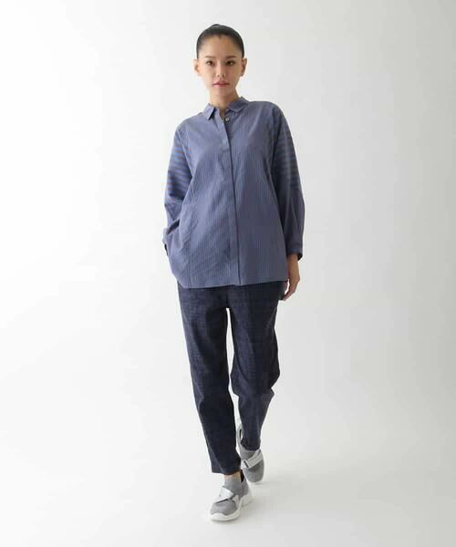 HIROKO BIS GRANDE / ヒロコビス グランデ チノ・ワークパンツ | 【大きいサイズ】アブストラクトデザインチェックパンツ /洗濯機で洗える | 詳細7