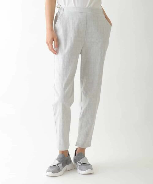 HIROKO BIS GRANDE / ヒロコビス グランデ チノ・ワークパンツ | 【大きいサイズ】アブストラクトデザインチェックパンツ /洗濯機で洗える | 詳細13