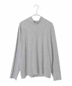 HIROKO BIS GRANDE / ヒロコビス グランデ カットソー | 【大きいサイズ】配色ラインハイネックインナートップ /洗える